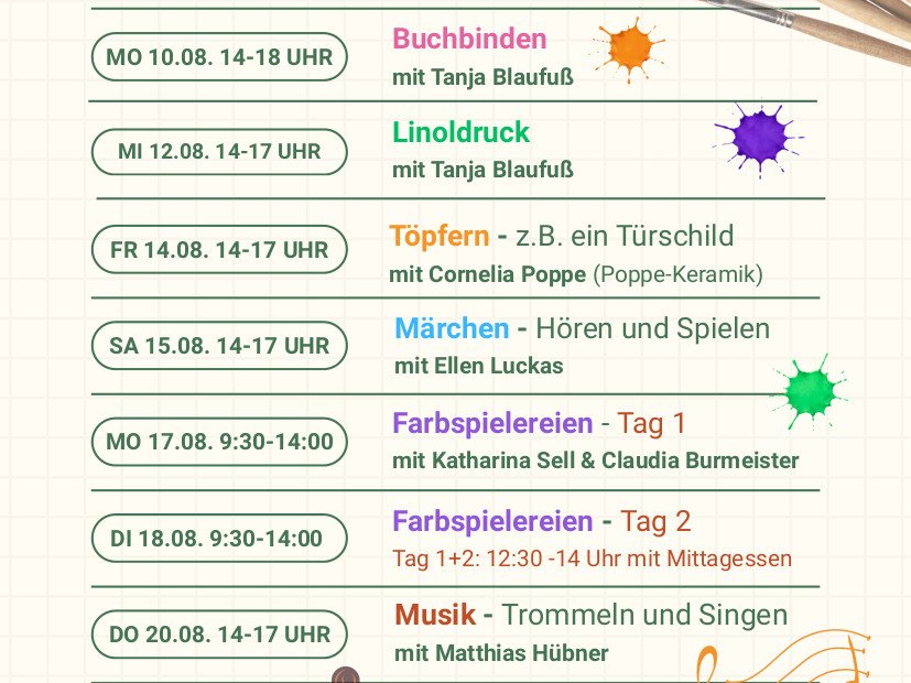 Sommerwerkstatt im WerkHaus // KreativZeit für Familien
